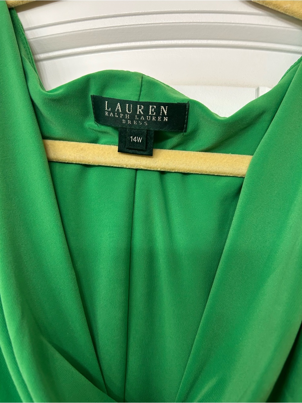 Ralph Lauren Green Draped Cowl Neck Dress - Picture 2 of 3